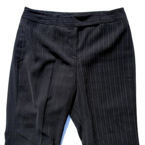 Women’s Tahari Arthur S. Levine Pinstripe Trousers Pants Black Size 16